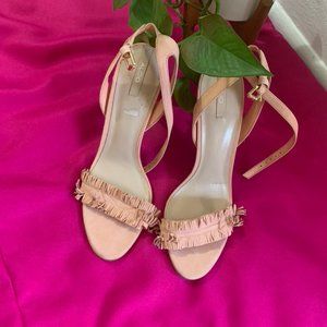 Blush high heel sandals